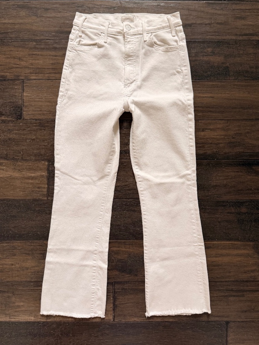 MOTHER Jeans Hustler Ankle Fray Fairest of Them All Sz 27 $285